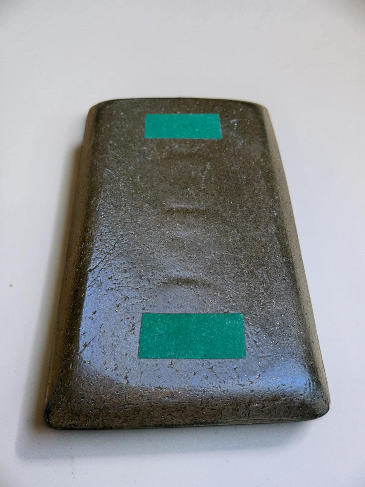 Søholm vægrelief af Svend Aage Jensen med fire ovale motiver i blå og brun glasur